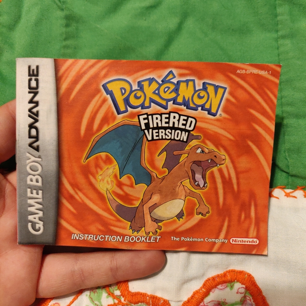 GBA Pokemon FireRed Instruction Guide.